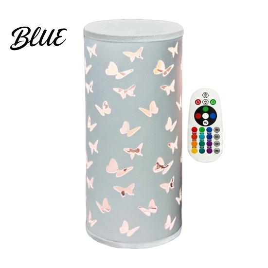 Romantic Accent Light USB Butterfly Projector Lamp RGB 16 Colors Decorative Lamp with Remote LED Desk Control Hollow-out Night for Bedroom