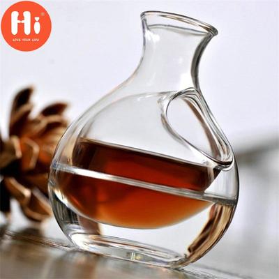 Hi 250 ml verre bouteille de vin trou saké pichet à glace nid de hamster refroidissement brandy whisky bière décanteur transparent carafe à vin outils de bar supérieurs
