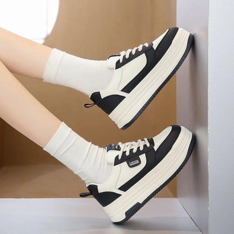 Girls' little white shoes platform-soled versatile 2025 new popular autumn fashion campus leisure sports heightening board shoes women