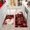 Christmas-Themed Diatomite Bathroom Rug—Non-Slip, Stain-Resistant Kitchen and Home Floor Mat