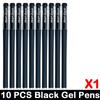 10/100 PCS Roise Retractable Gel Pens Set Black/Red/Blue Ink Ballpoint for Writing Refills Office School Supplies Stationery