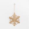 Shesay Embossed Tin Snowflake Nordic Christmas Tree Snowflake Display Large Silver Ornament, Ornament, (7.4cm Tall),