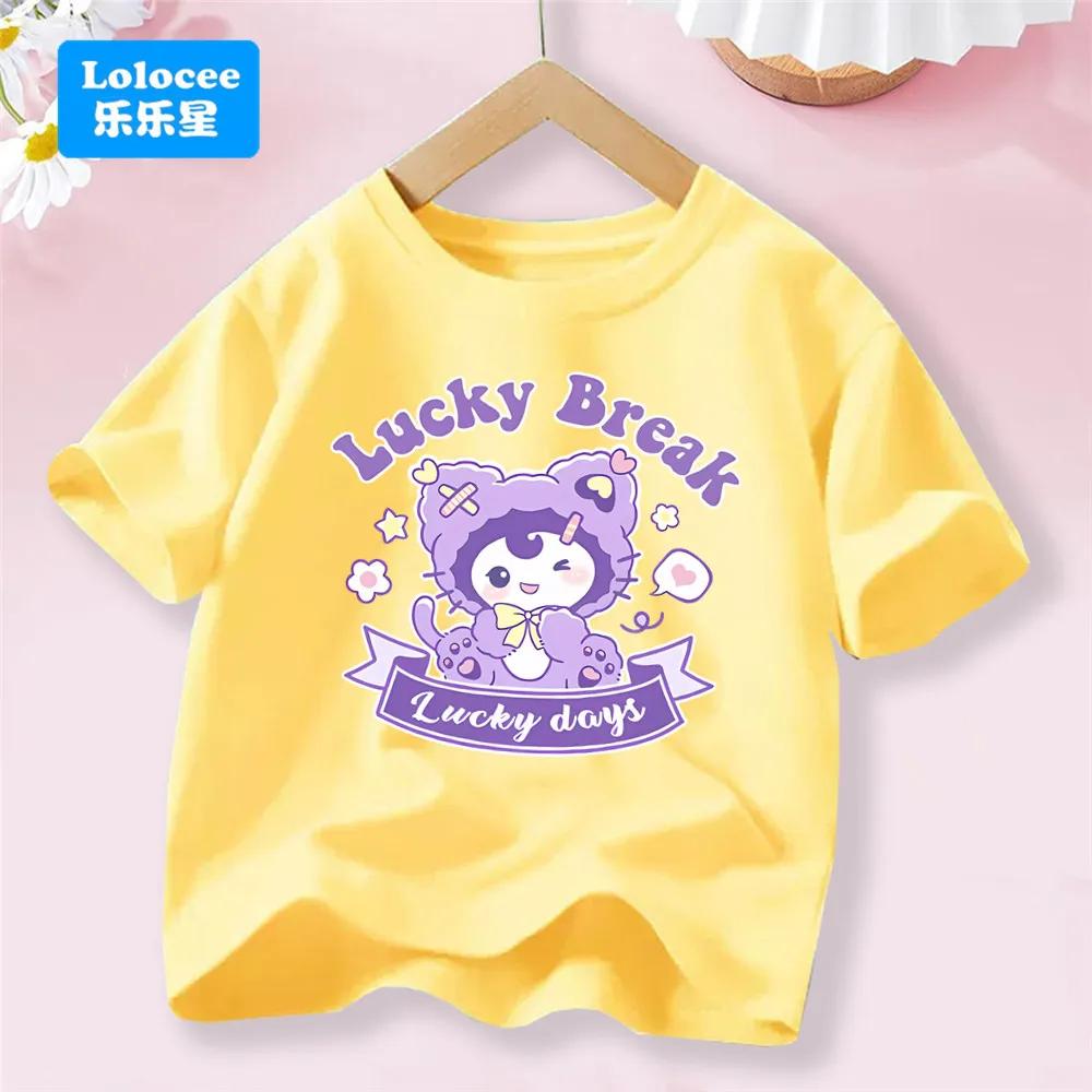 Sommer Niedlich Lächeln Mädchen Bedruckte Kleidung T-Shirt Kinder Baumwolle Niedliches Mädchen T-Shirt Baby Kinder Oberteile Für 3-14J Baby