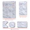 Marble Bathroom Shower Curtain Bath Towel Floor Mat Five-Piece Set Bathroom Toilet Carpet Shower Foot Mat