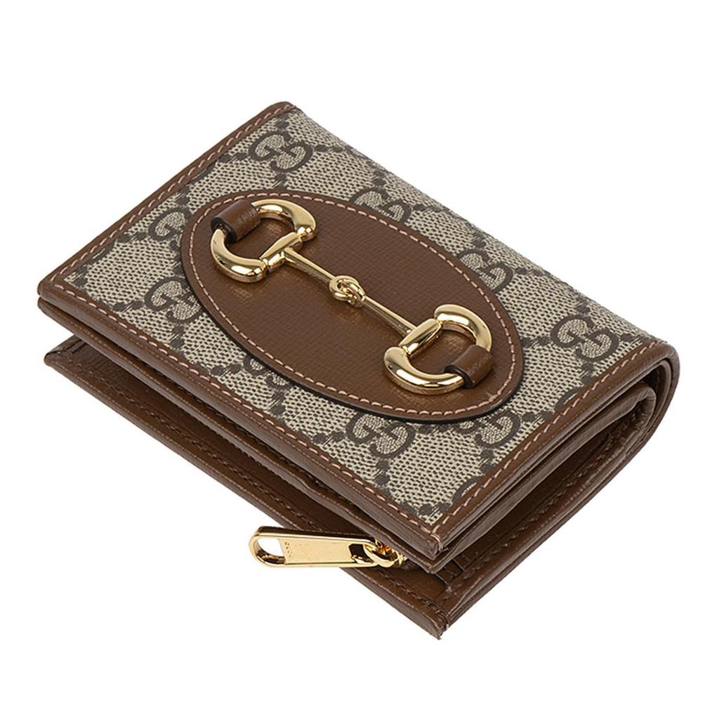 Gucci Portfel na karty damski Horsebit 1955 726846-92TCG-8563