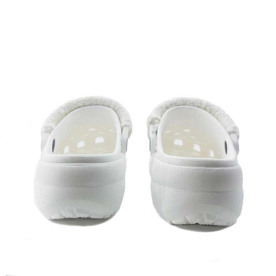 Crocs Classic Platform Clog EVA Blue Hat Rabbit School Style Hole Shoes Unisex White