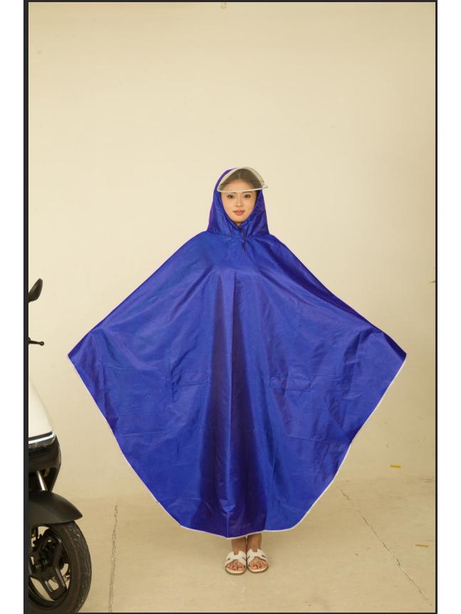 

Extra Large One-Piece Oxford Cloth Electric Motorcycle Rain Poncho for Men & Women - Extra Thick & Rainstorm Proof 7XL Single
