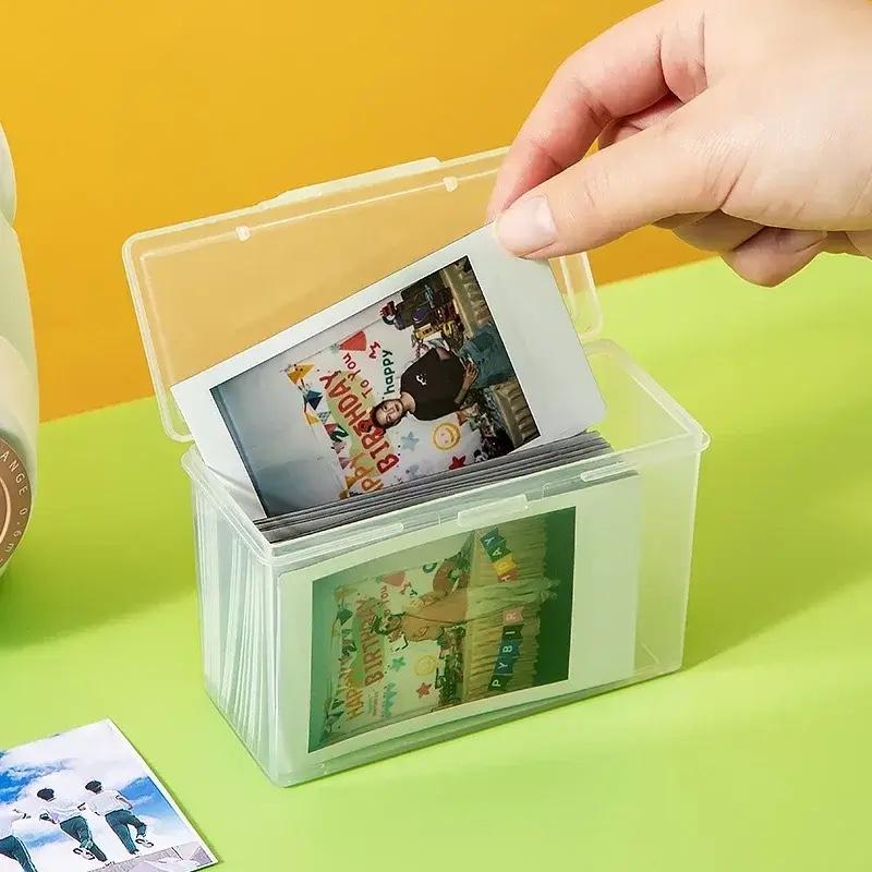 1/3PCS Polaroid Photo Game Card Transparent Plastic Storage Box Bank ID Card Celebrity Idol Booth Small Accessory Storage Box