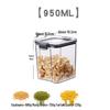 Buxin Thickened Square Transparent Sealed Storage Jar