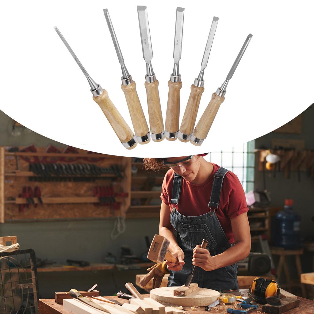 Wood Chisel Tool Set Woodworking Carving Knife Chisel Kit with Tool Bag for Carpenter