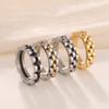 European and American Niche Gear Titanium Steel Ring, Hip-hop Minimalist Style,  Fashion Stainless Steel Finger Ring