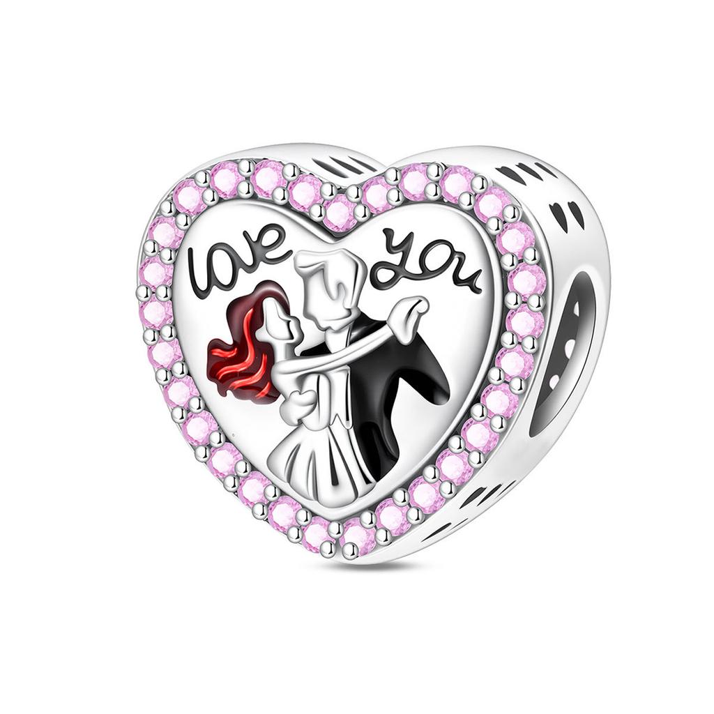 S925 Silver DIY Charm Bead Pendant For Handmade Bracelet Necklace Jewelry Making Family Valentine's Day Gift Accessories