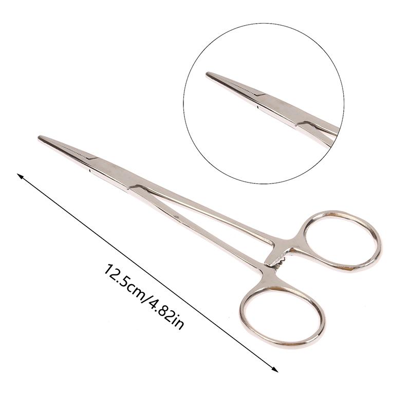 12.5/14/16/18 Cm Bent-Nose/Straight Curved Stainless Steel Locking Elbow Scissors Pliers Hemostatic Forceps Clamp Pliers