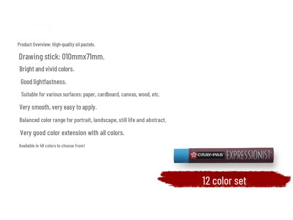 Sakura Cray-Pas Junior 36 Colors Oil Pastels for Children's Painting