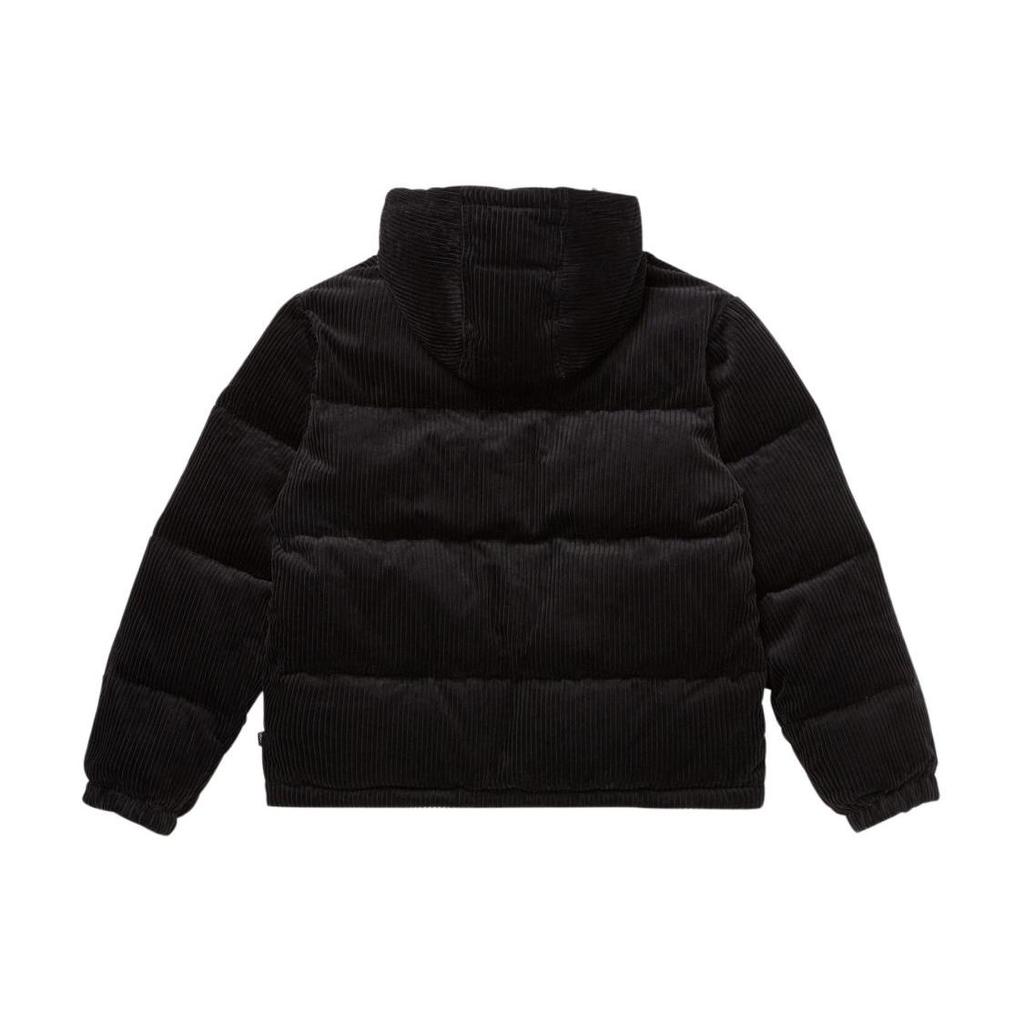 Vans Solid Color Single Button Hooded Long Sleeve Jacket Men jackets Black VN000FC9BLK