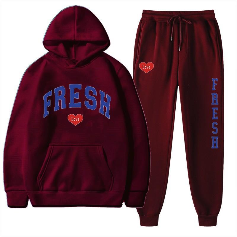 New Spring and Autumn Men's Hoodie Set, Popular In Europe and America, Casual Trend Men's Sweater Set
