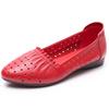 Fashion GKTINOO Women Hollow Flat Shoes Casual Loafers Female Fashion Moccasins Slip On Breathable Comfort Genuine Leather Ladies Shoes