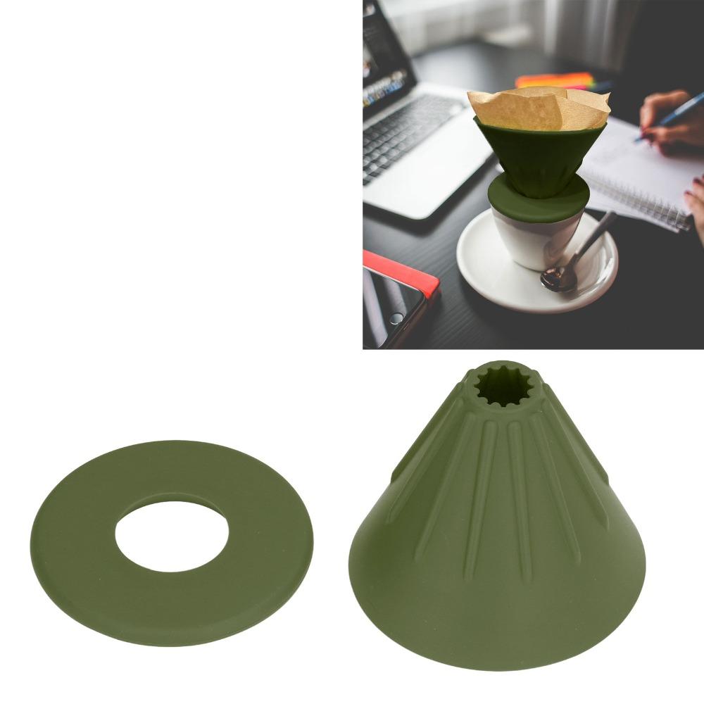 Reusable Silicone Filter Reusable Coffee Dripper Collapsible Cone Coffee Filter Holder Camping