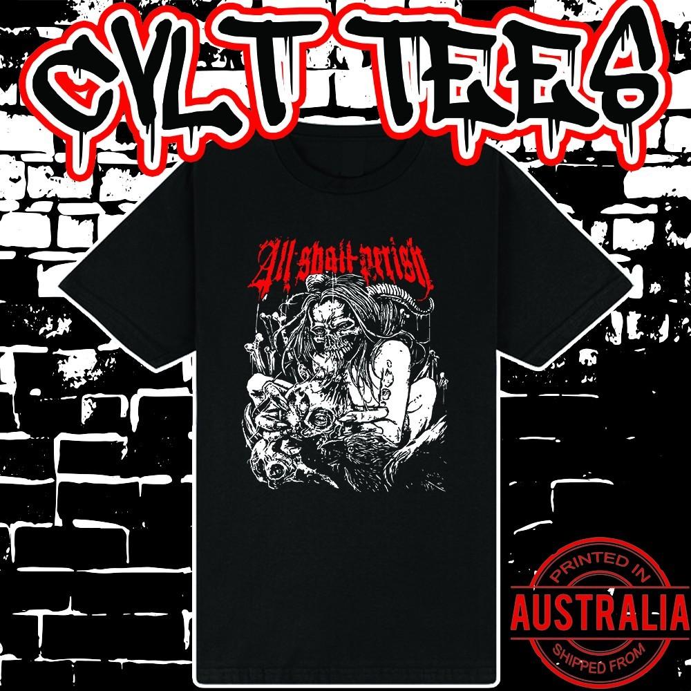 All Shall Perish Shirt ~ Premium Black Gildan Cotton Tee Unisex T-Shirt S