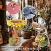 VogeltränkeSockel Made of Polyresin, Sunflower Gifts, Handmade for Garden, Outdoor Area, Bird Bath Fountain, Garden Decoration 25-26s