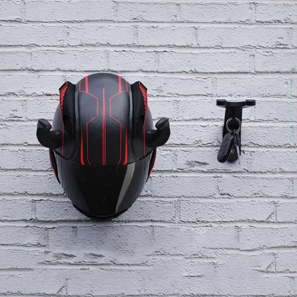 3PCS Wall Mount Motorcycle Helmet Hook Racks Helmet Display Hanger  Storage Shelf