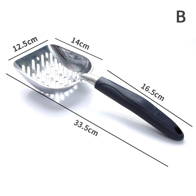

Длинная ручка совок для кошачьего туалета большой металлический совок для кошачьего туалета с глубокой лопатой инструмент для уборки домашних животных M