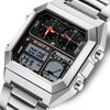FOXBOX Top Brand Luxury Stainless Steel Chrono Sport Watches Men Back Light Display Digital Wristwatch 3Bar Waterproof Reloj+Box