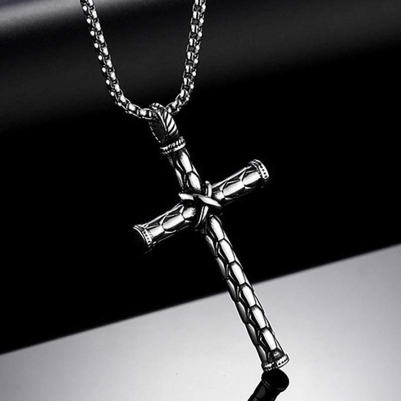 Cross Men'S Necklace Stainless Steel Pendant Pendant