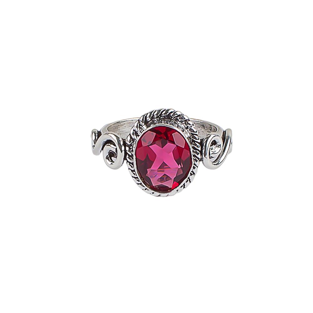 Pink Rubellite Gemstone 925 Sterling Silver Jewelry Handmade Men's Silver Ring RR-14-12