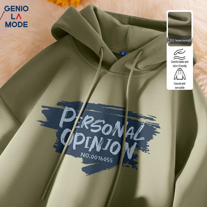 GENIOLAMODE Men's Loose Fit Hooded Sweatshirt