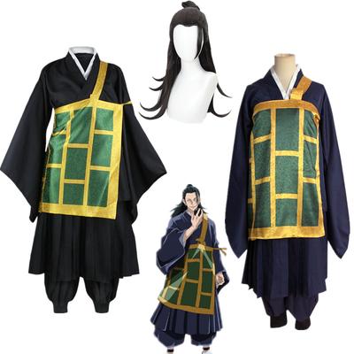 Anime Jujutsu Kaisen Geto Suguru Cosplay Kostüm Kimono Schwarz Blau Japanische Uniform Halloween Weihnachten Party Kleidung