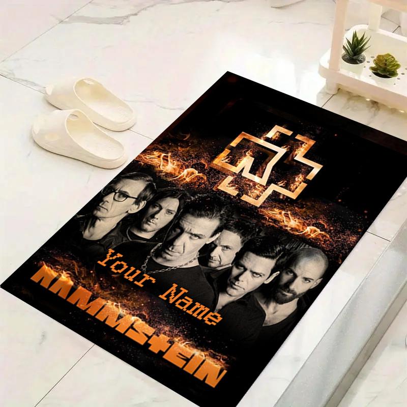 Custom 1Pc Rammstein Metal Music Band Rug Office Carpet Indoor Outdoor Entrance Doormat Nonslip Soft And Comfortable Living Room D2915232