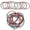 1pc/lot 12 Colors Leather Chain Charm Bracelets Double layer Braided Leathe Bracelet for Handmade DIY Women Girls Jewelry Gift