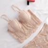 Ruffle Lace Flower Camisole Mesh Dot Slim Crop Tops Sweet Lace Corset  Ladies