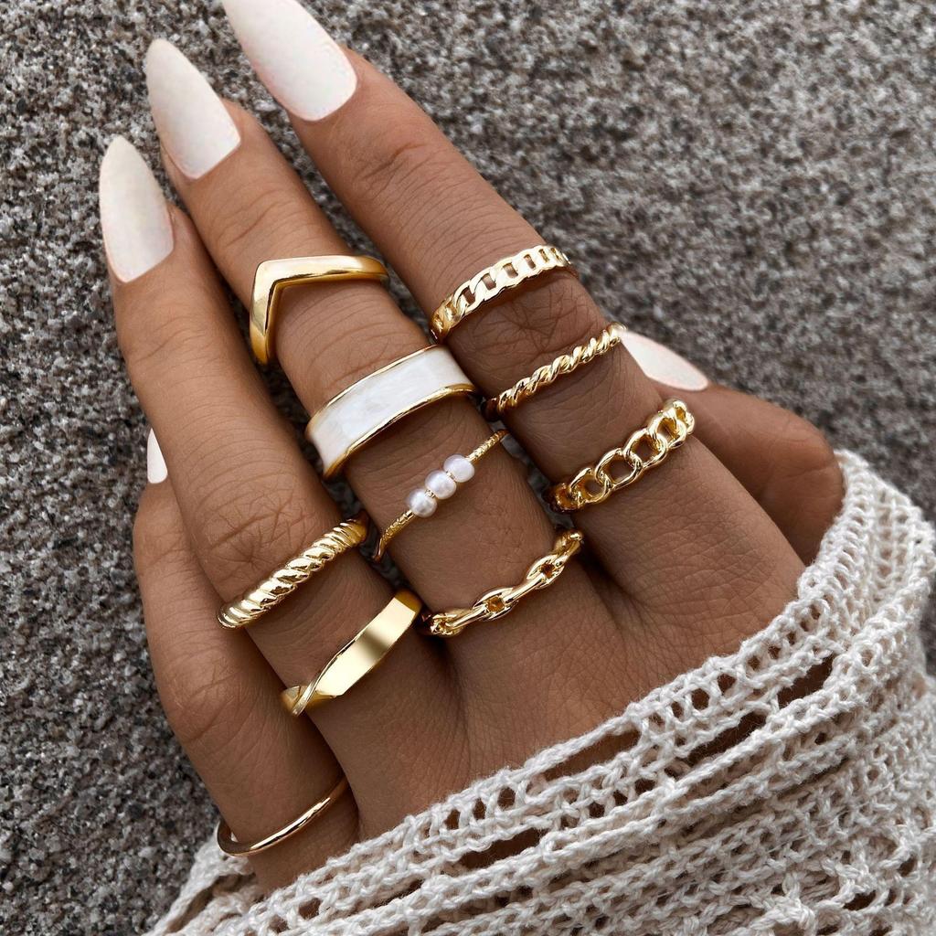 22-Piece Butterfly & Love Multi-Joint Ring Set
