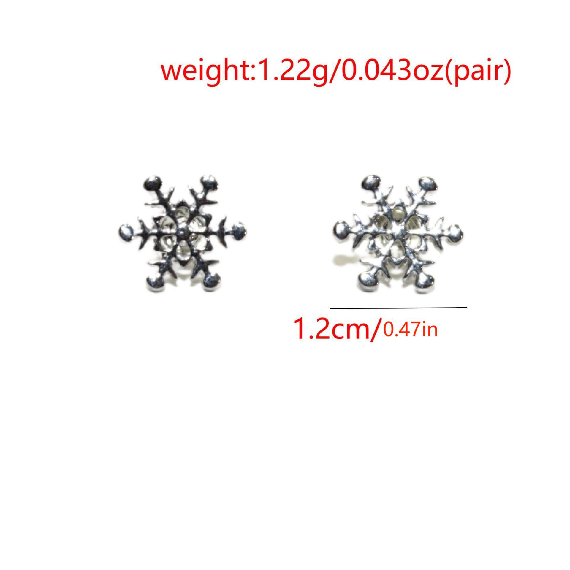 

Преувеличенные европейские и американские рождественские украшения высокого класса: Серьги-сердечки в виде снежинок с ободком в виде колокольчика