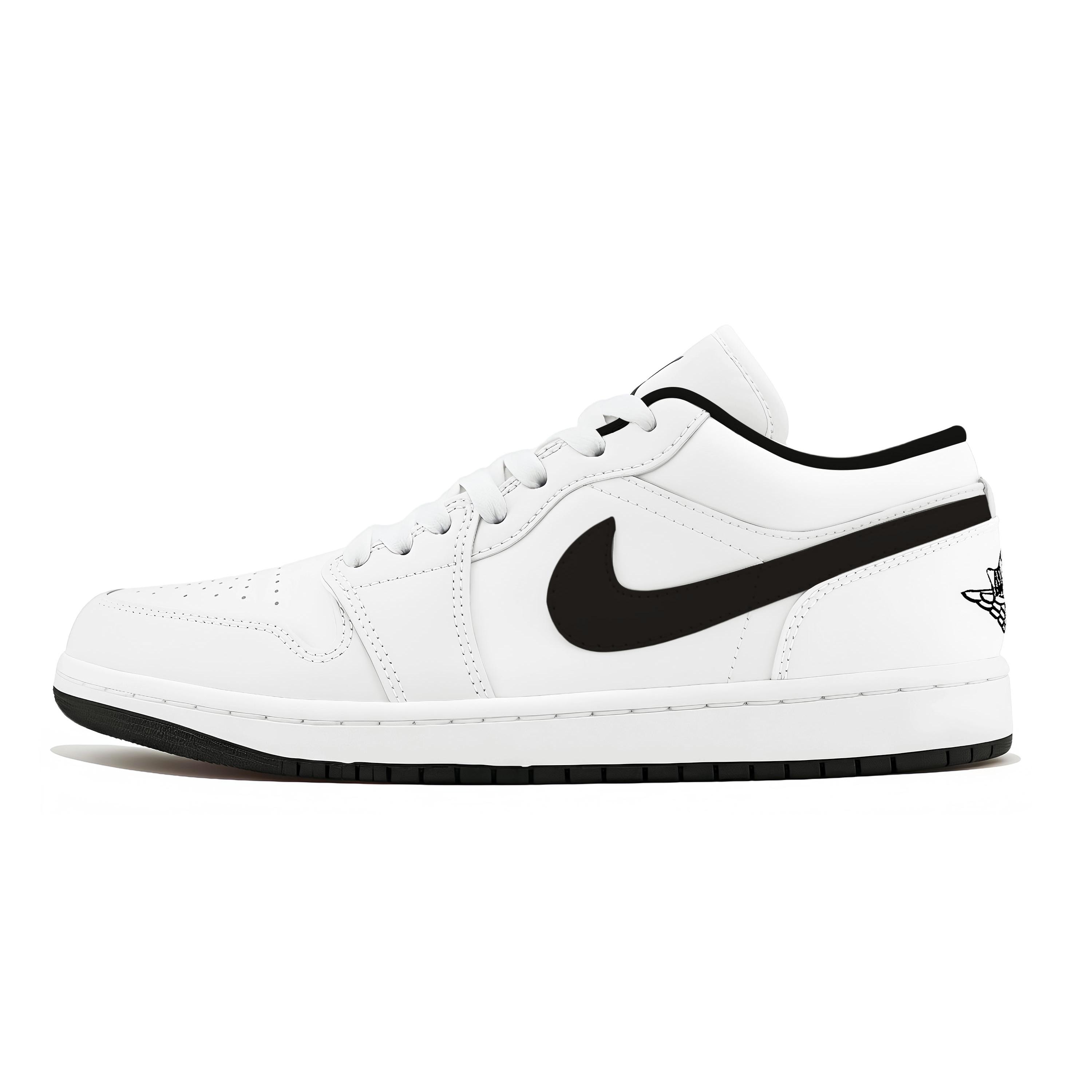 

Jordan Air Jordan 1 Abrasion Resistant Low top Skateboard Shoes Unisex Pure White 553558-165(Team1036-) 44.5