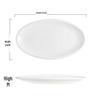 Yujia Thick-Edged White Ceramic Oval Fish Plate
