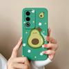 Case For OPPO Narzo 70 Pro Realme P1 Pro A3 Pro Funny Avocado Pattern Covers Screen Protector Liquid Silicone Painted Anti Drop Shell Housing For OPPO
