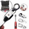 20 Pcs/set Flex Head Ratchet Wrench 8mm-19mm Changeable Wrench Ratchets Screwdriver Household Multifunctional Hardware Tools