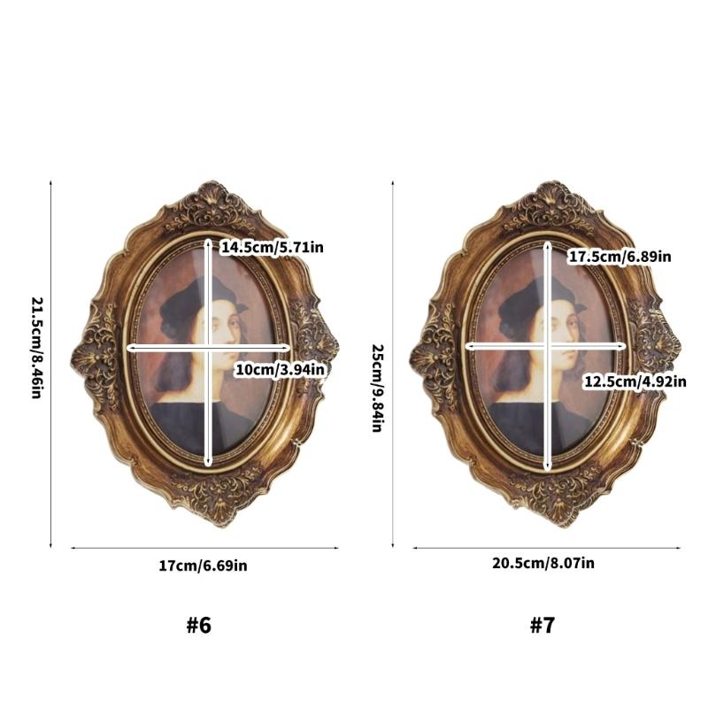 Cornice Rettangolare Antica e Riccamente Decorata per Tavolo o Parete, Cornice per Foto Retrò, Cornice Decorativa per Arredamento Casa