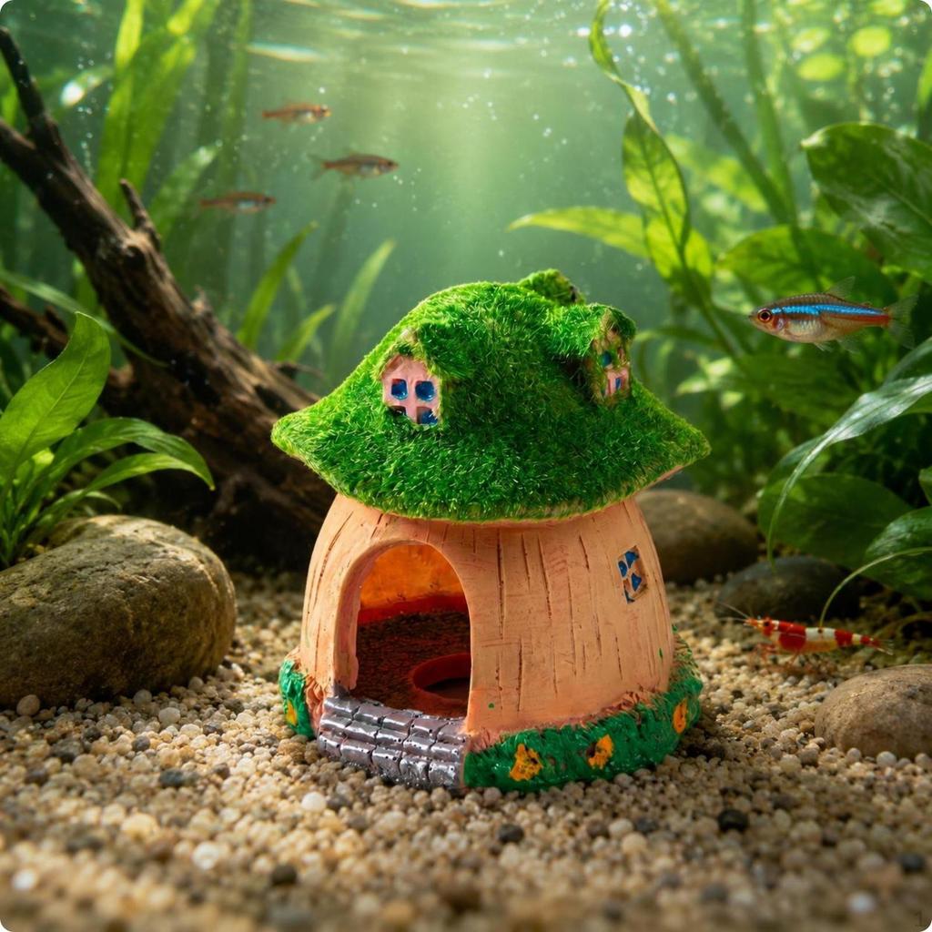 Resin Cave Realistic Texture Aquarium Hollow Terrarium Shelter Landscaping Hideout