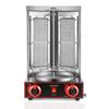 Turkish BBQ Kebab Machine 360 Degree Rotary Barbecue Roast Grill Machine Vertical Oven Gas Fuel Rotisserie Equipment