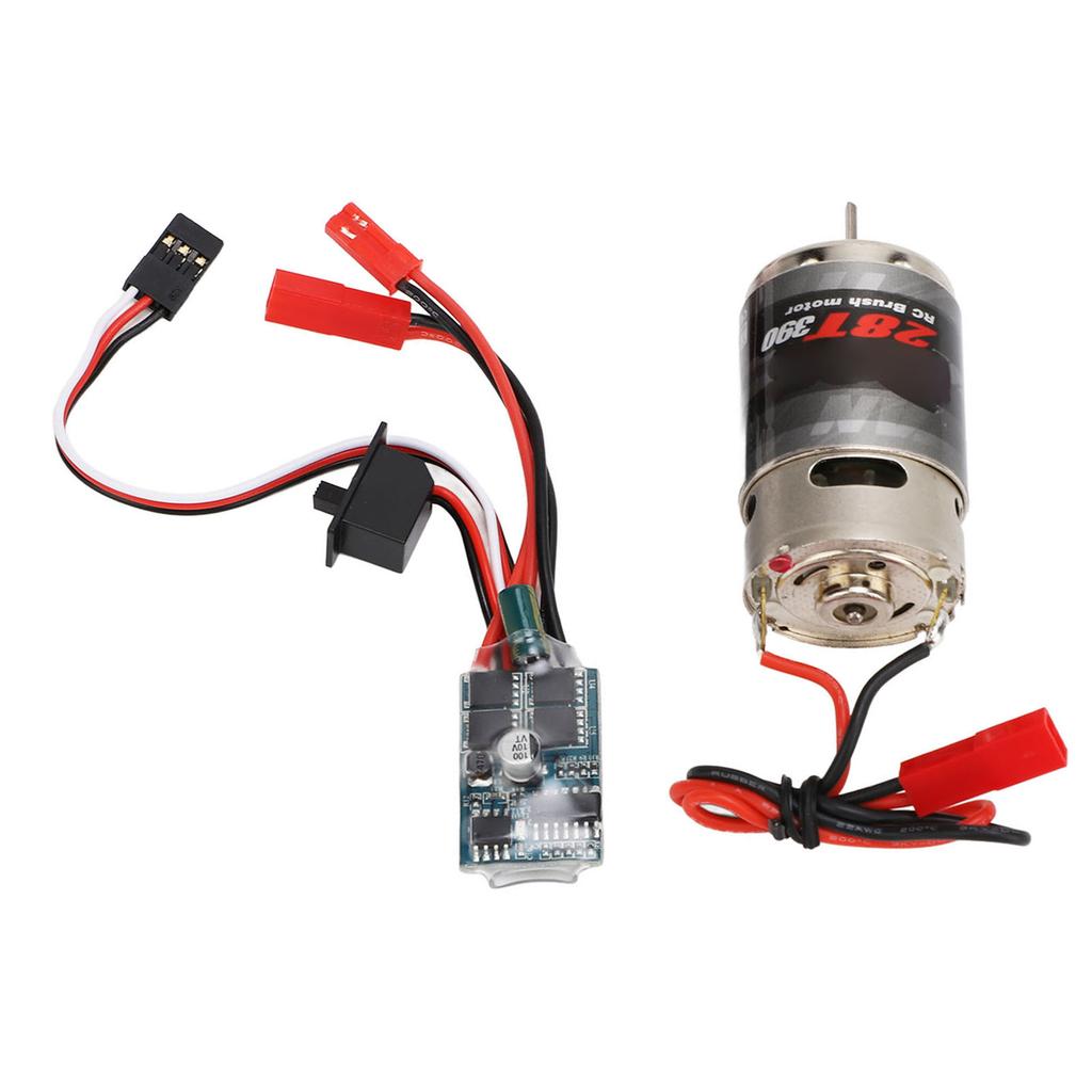 RC Car 390 Brushed Motor 30A JST Plug High Torsion Brushed Motor ESC Set for 116 118 RC Car 7.2V