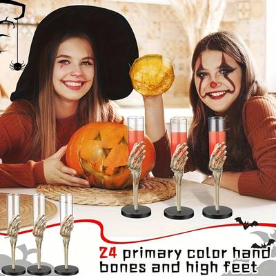 Halloween Retro Goblet Tableware Skeleton Hand Arm Design Plastic Champagne Flutes Halloween Decorations Party Bar Accessories