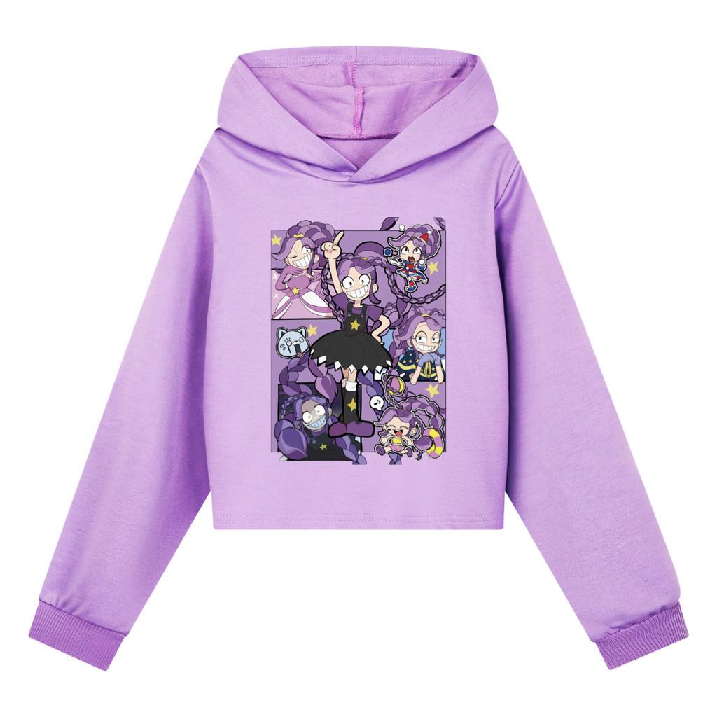 5623 Lily Lovebraids Printed Short Long Sleeves Hoodies For Kids Children Girls 110cm