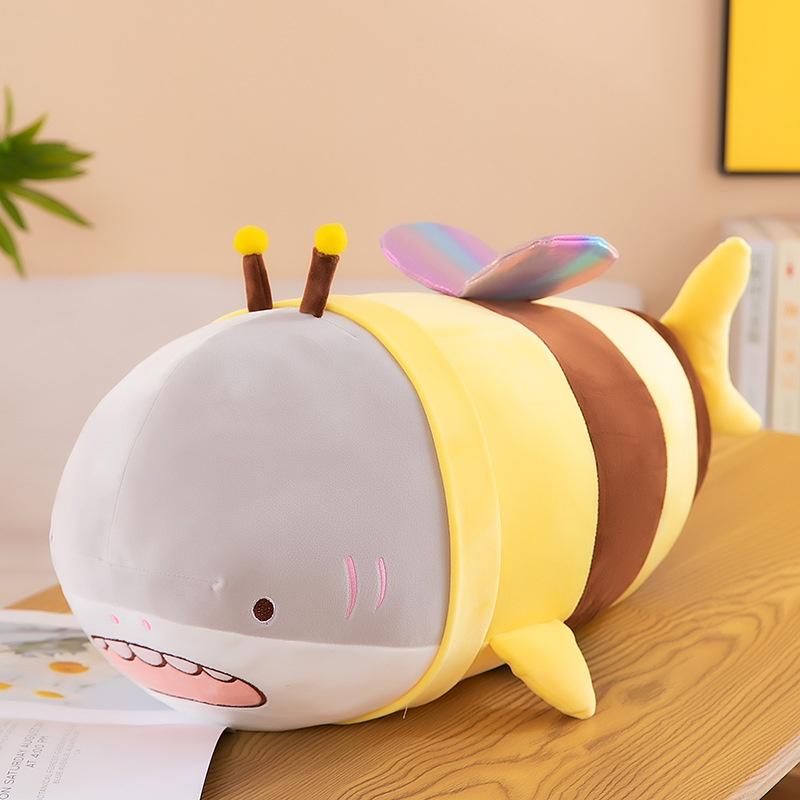 Bee Shark Plush Toy Funny Stuffed Animal Pillow Gift
