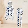 Women Plus Size Printed Hooded Long Sleeve High Low Top And Fitted Pants Two Piece Set