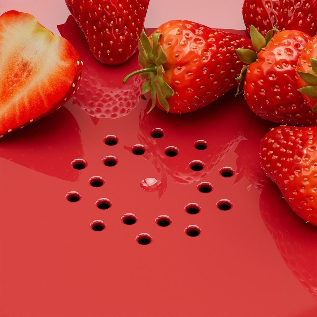 Nordic Round Plastic Fruit Plate, Creative Snack & Dessert Serving Tray with Fruit Fork