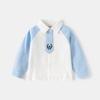 Children's Clothing Spring and Autumn Boys' Shirt with Tie Children's Preppy Style Long Sleeves Shirt Children Lapel Color Matching Top